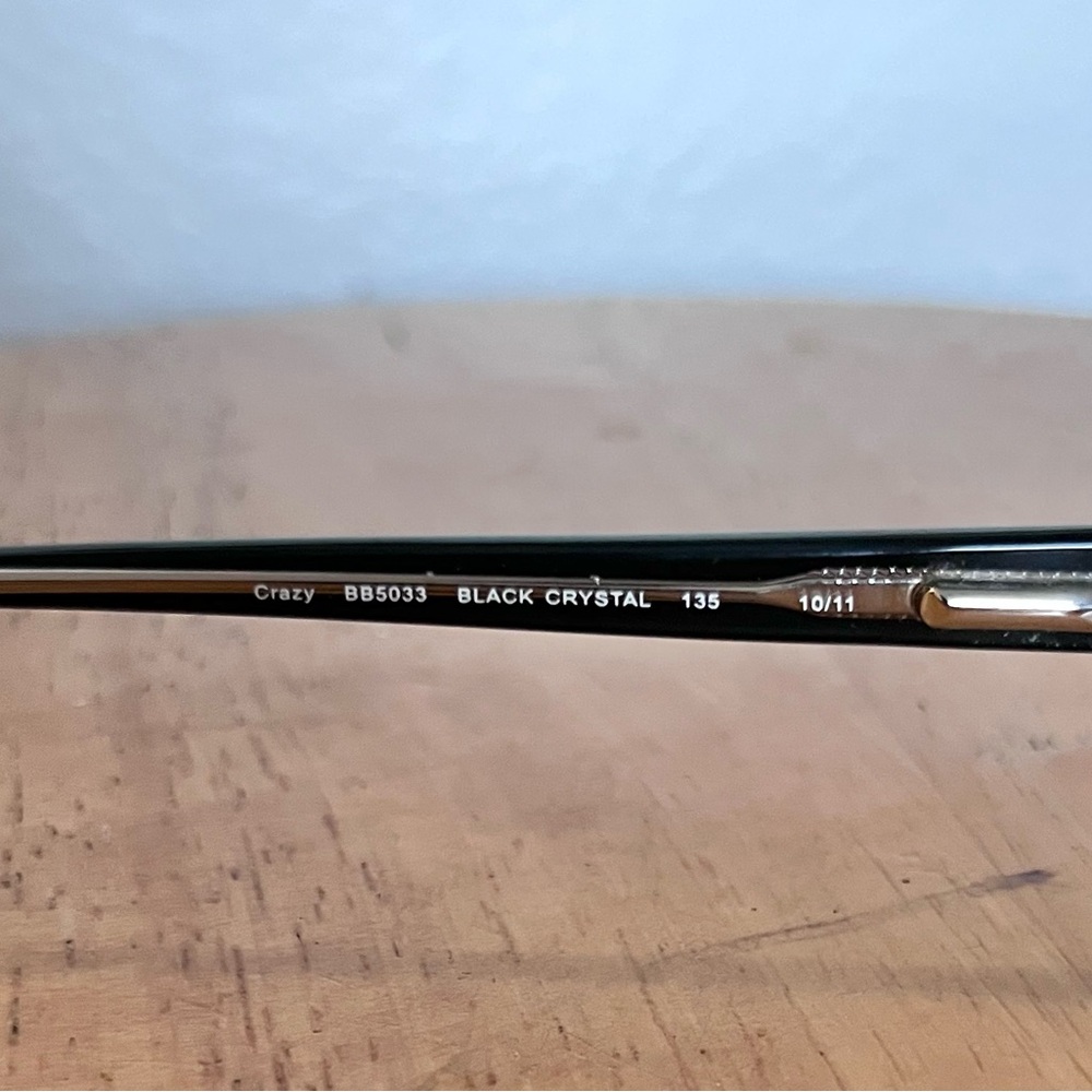 Bebe Black Rhinestone-Trim Rectangle Eyeglasses - image 4